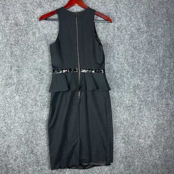 A/X Armani Exchange Dress Womens 2 Black Sleeveless Lined Back Zip Vent Shift - Picture 8 of 9